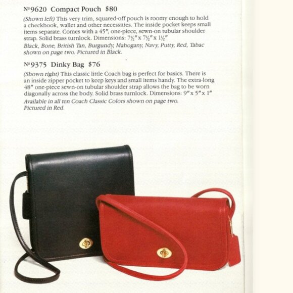 Vintage Coach 9620 Compact Pouch Turnlock Crossbody Bag - Tabac Brown - Picture 14 of 14